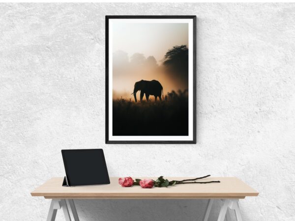 Elephant Silhouette Wall Art - Image 2