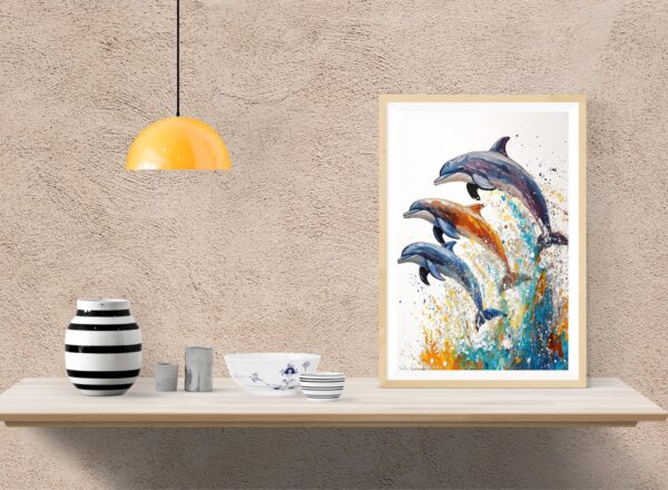 Colorful Dolphin Wall Art - Image 4