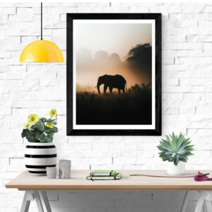 Elephant Silhouette Wall Art