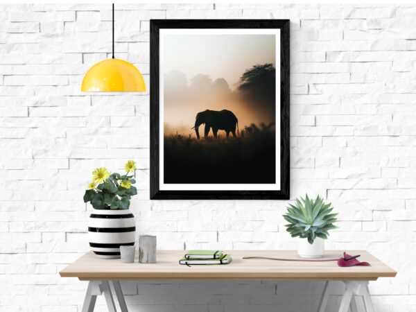Elephant Silhouette Wall Art
