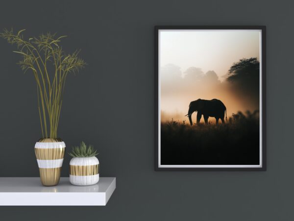 Elephant Silhouette Wall Art - Image 4