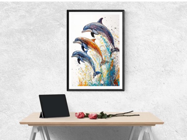Colorful Dolphin Wall Art - Image 5