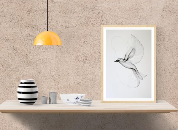 Minimalist Bird in Flight Art - Image 5